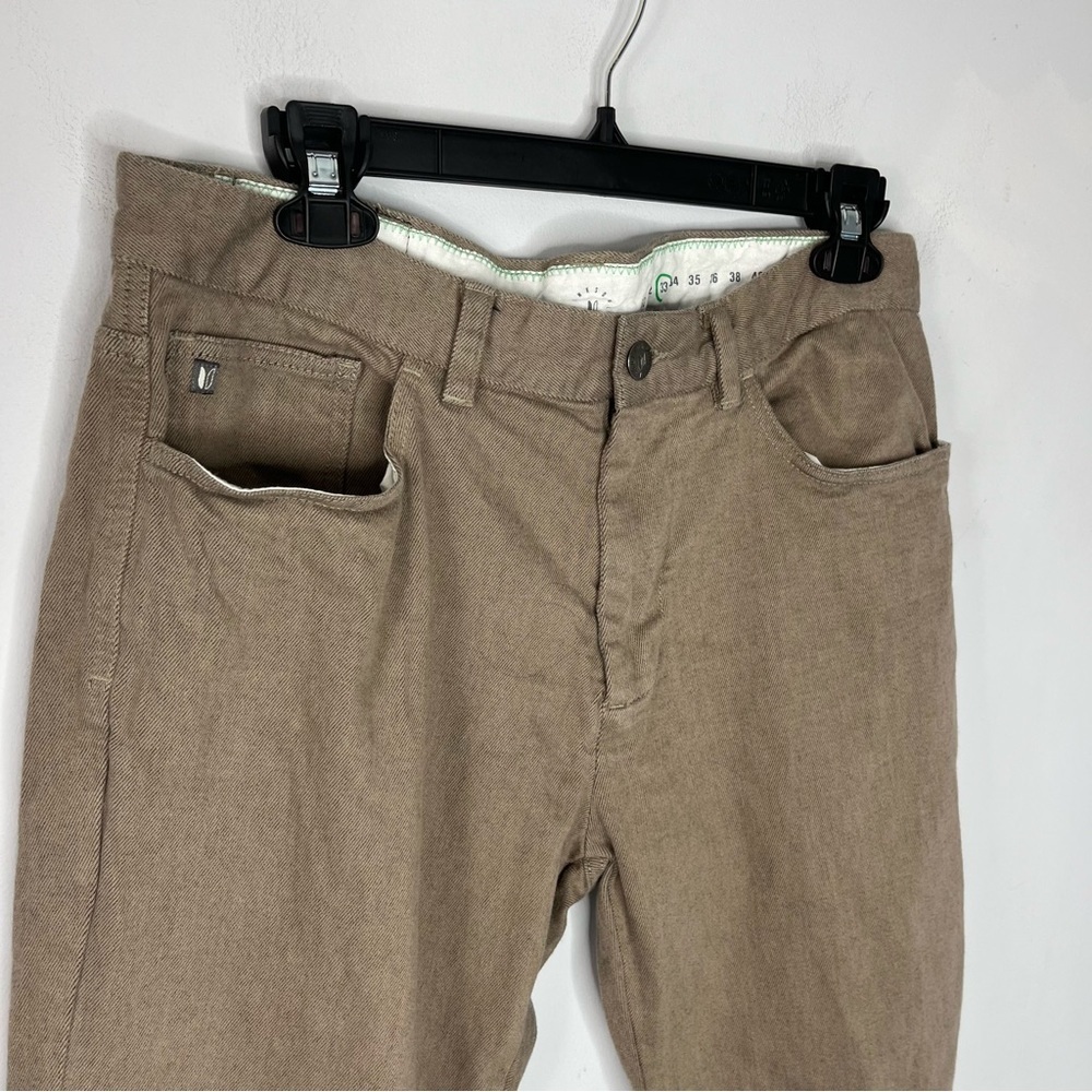 Linksoul Size 33 Regular 5-Pocket Colored Denim Stretch Straight Jeans Fern - Picture 2 of 7